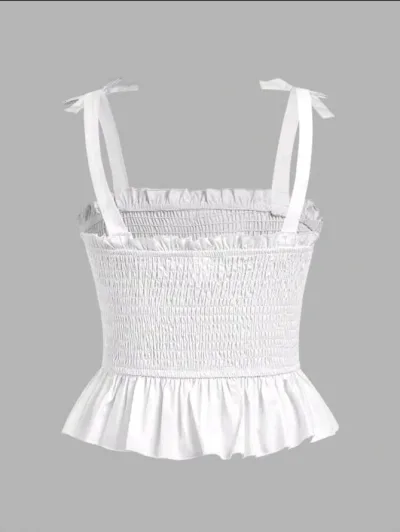 Blusa para niña color blanco