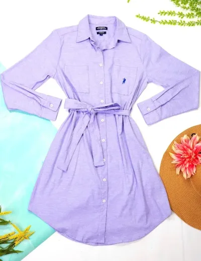 Vestido Cambridge Polo Club para dama color morado