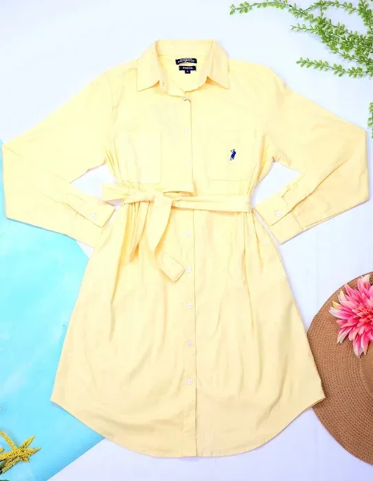 Vestido Cambridge Polo Club para dama color amarillo
