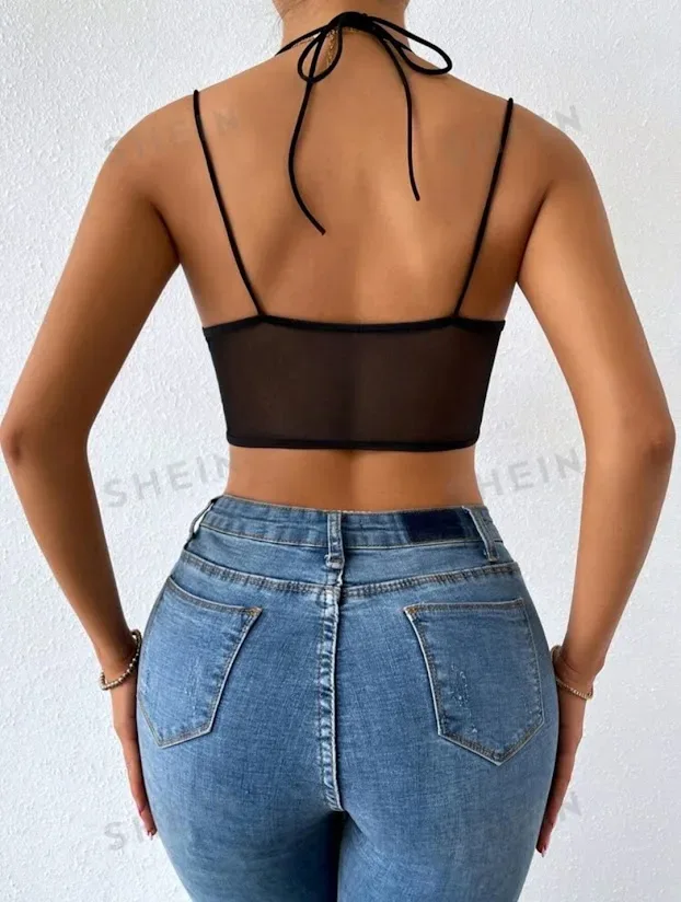 Crop top para dama color negro