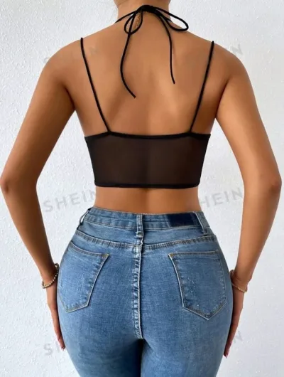 Crop top para dama color negro