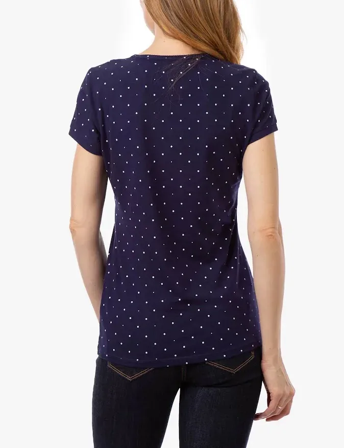 camiseta U.S Polo para dama diseño puntos