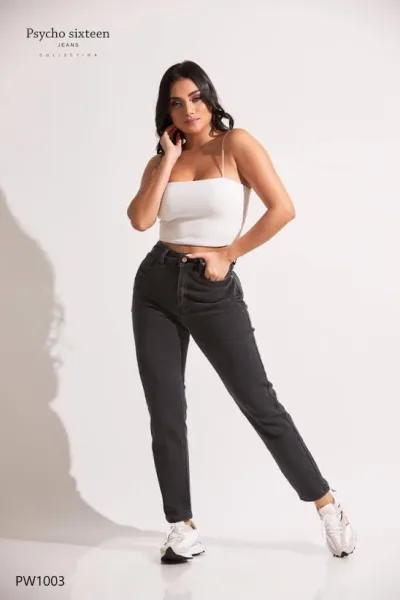 Jeans PSYCHO SIXTEEN para dama mom fit PW1003