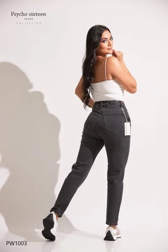 Jeans PSYCHO SIXTEEN para dama mom fit PW1003