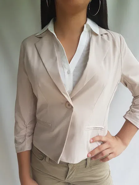 Saco Mine para dama color beige