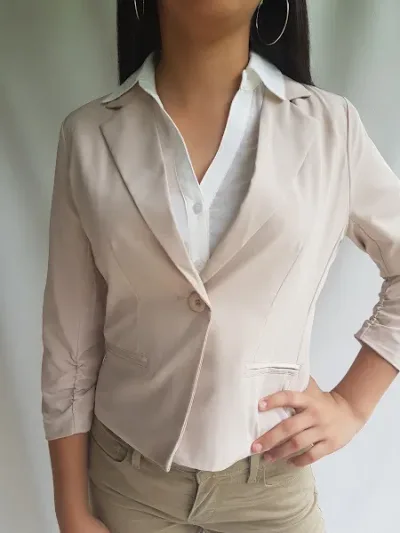 Saco Mine para dama color beige