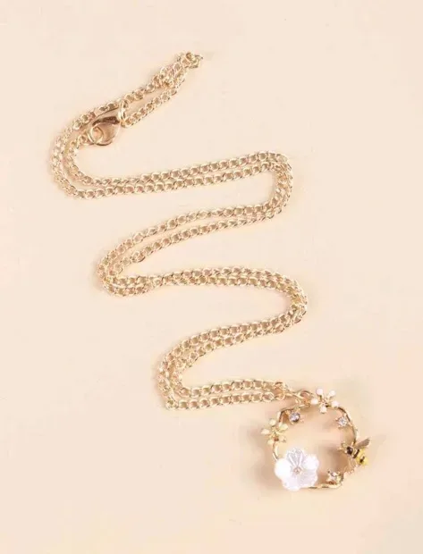 Collar de fantasía para dama color dorado