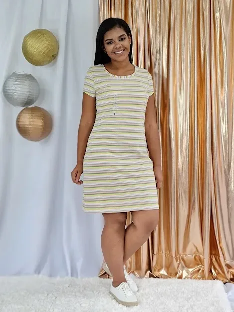 Vestido U.S Polo para dama rayas multicolor