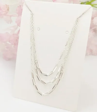 Collar para dama plata 925 diseño tres en uno