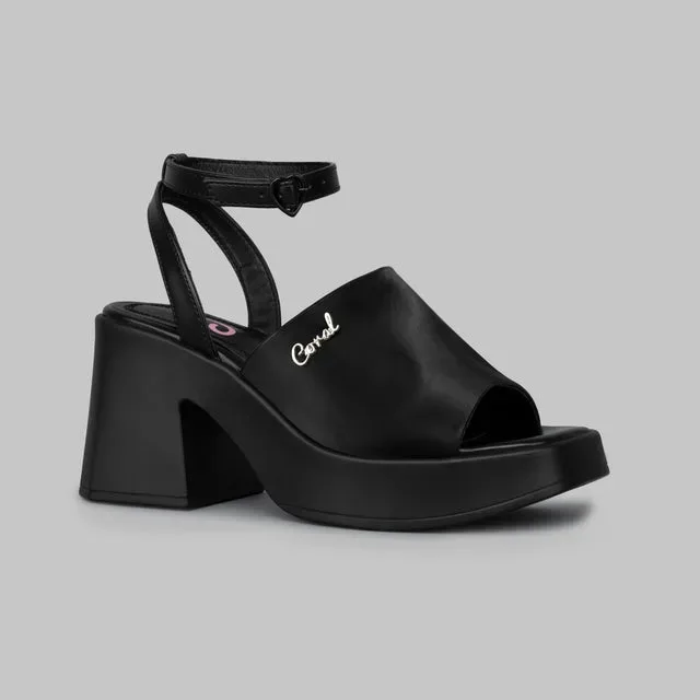 Sandalias Coral POKER 2 BLACK TEX para Dama