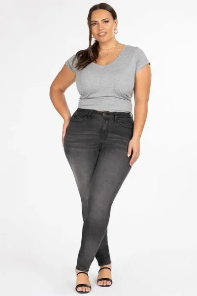 Jeans plus size para dama #EP900101 color negro