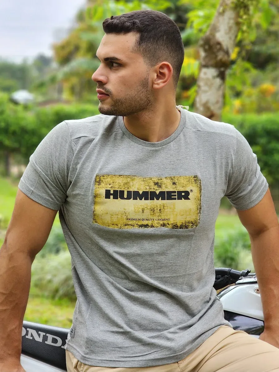 Camiseta Hummer para caballero color gris