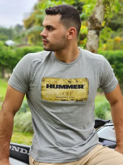 Camiseta Hummer para caballero color gris