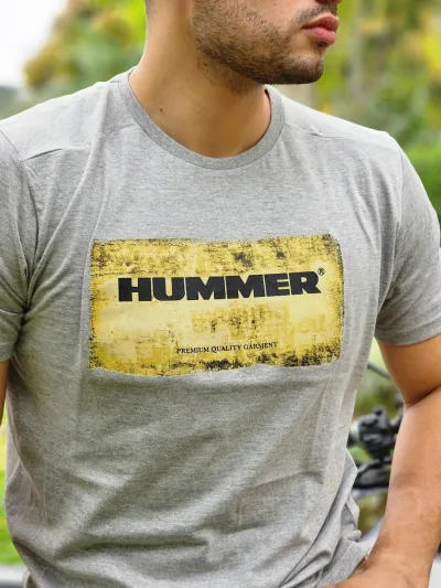 Camiseta Hummer para caballero color gris
