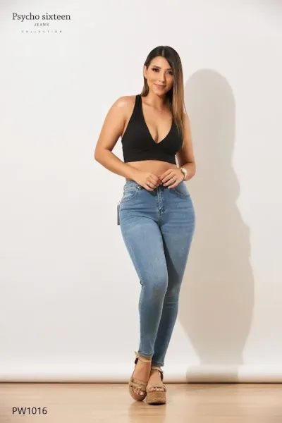 Jeans PSYCHO SIXTEEN para dama mid rise, skinny PW1016