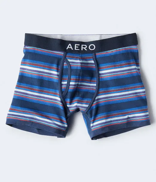 Bóxer Aeropostale apara caballero con diseño a rayas  color azul, rojo y blanco