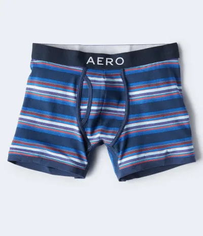 Bóxer Aeropostale apara caballero con diseño a rayas  color azul, rojo y blanco