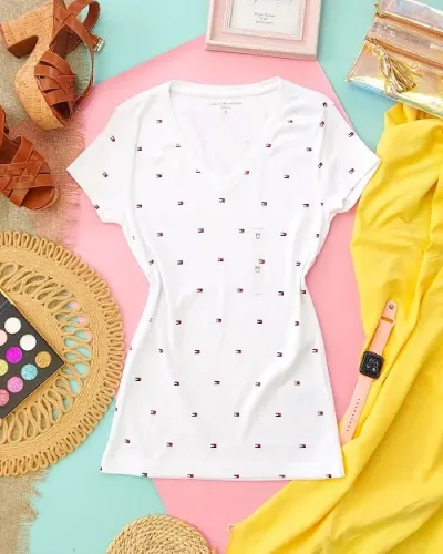 Camiseta Tommy Hilfiger para dama color blanco