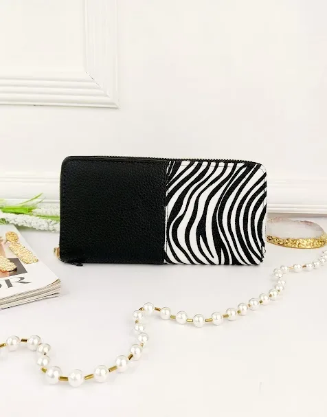 Cartera para dama diseño de cebra
