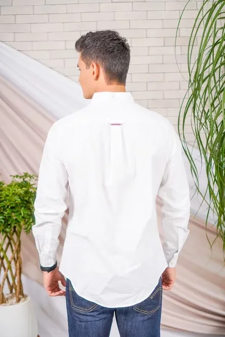 Camisa Tommy Hilfiger para caballero color blanco