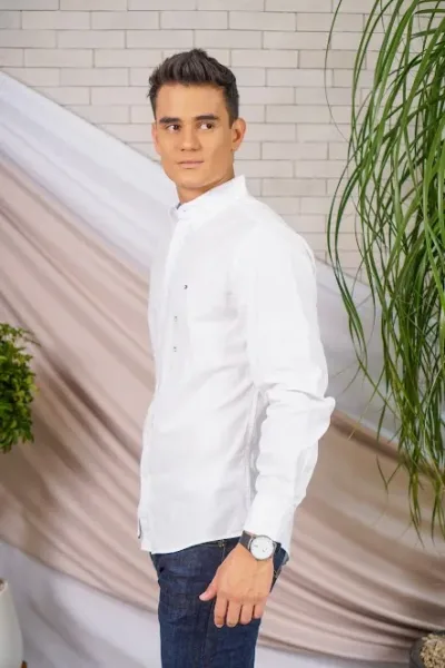Camisa Tommy Hilfiger para caballero color blanco