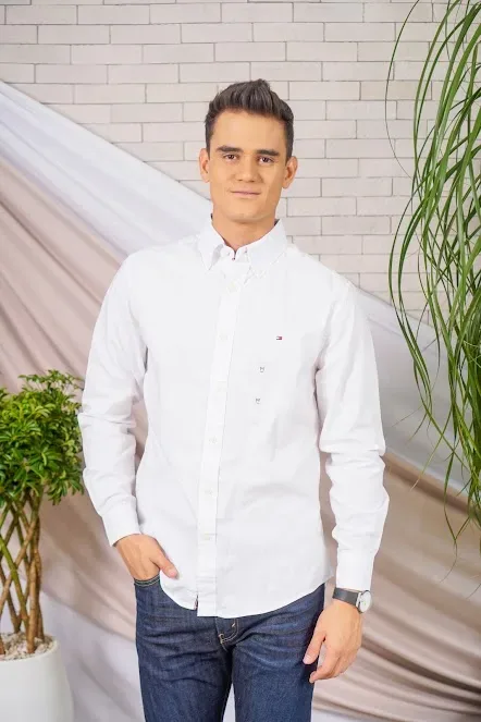 Camisa Tommy Hilfiger para caballero color blanco
