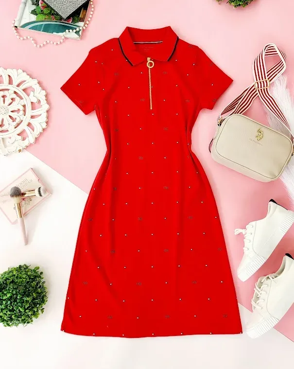 VestidoTommy Hilfiger para dama color rojo