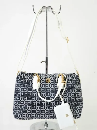 Bolso Tommy Hilfiger para dama color negro y blanco