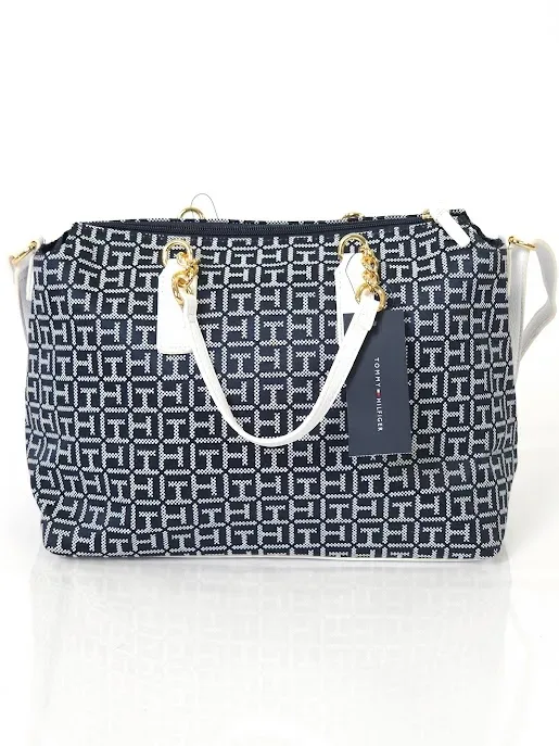 Bolso Tommy Hilfiger para dama color negro y blanco