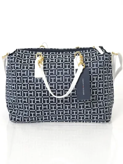 Bolso Tommy Hilfiger para dama color negro y blanco