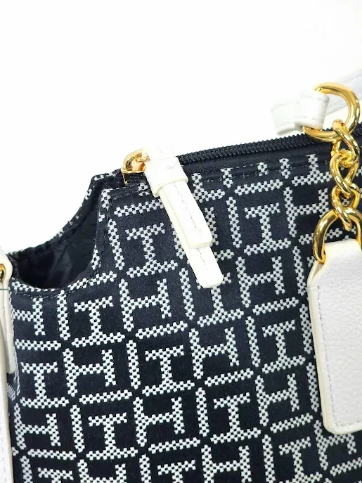 Bolso Tommy Hilfiger para dama color negro y blanco