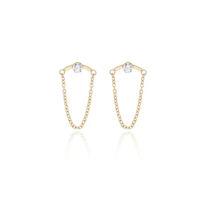 Aretes para dama de acero de titanio