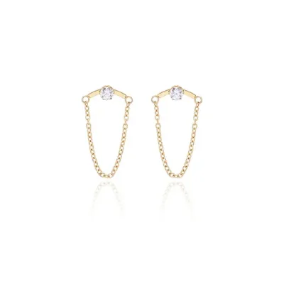 Aretes para dama de acero de titanio