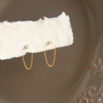 Aretes para dama de acero de titanio