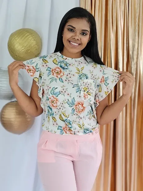 Blusa BE.A para dama con estampado floral
