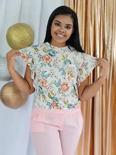 Blusa BE.A para dama con estampado floral