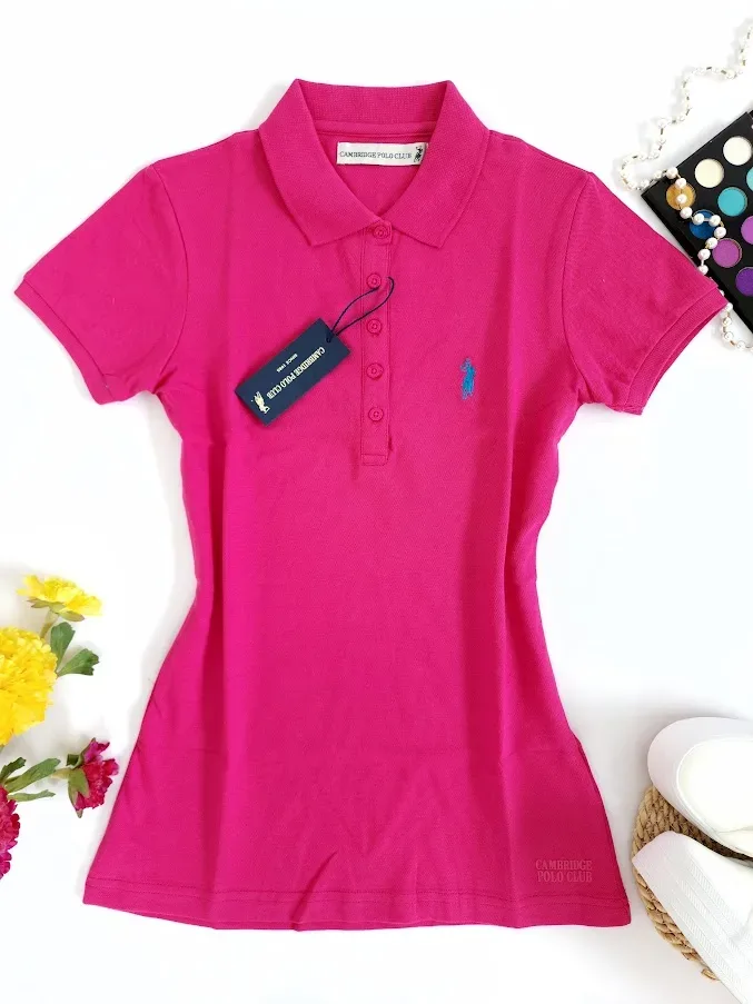 Camiseta Polo Cambrige Club para dama color fuscia