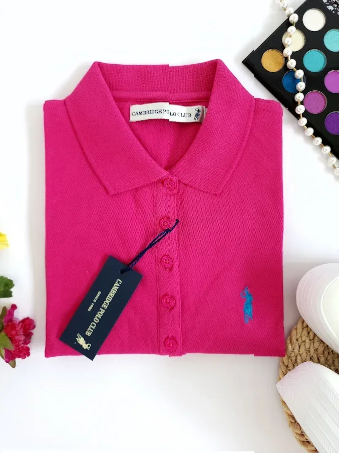Camiseta Polo Cambrige Club para dama color fuscia