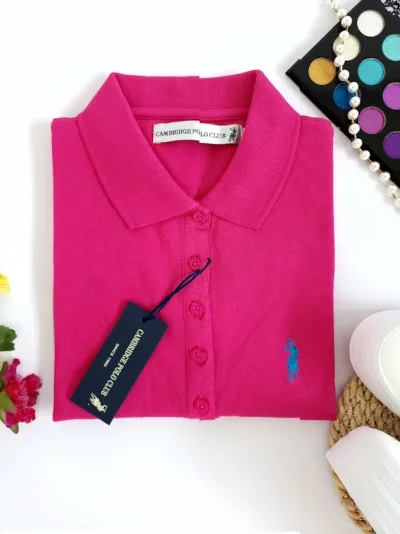 Camiseta Polo Cambrige Club para dama color fuscia