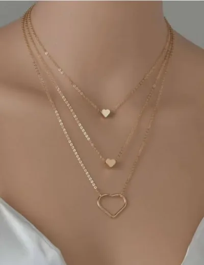 Conjunto de acero inoxidable para dama color dorado