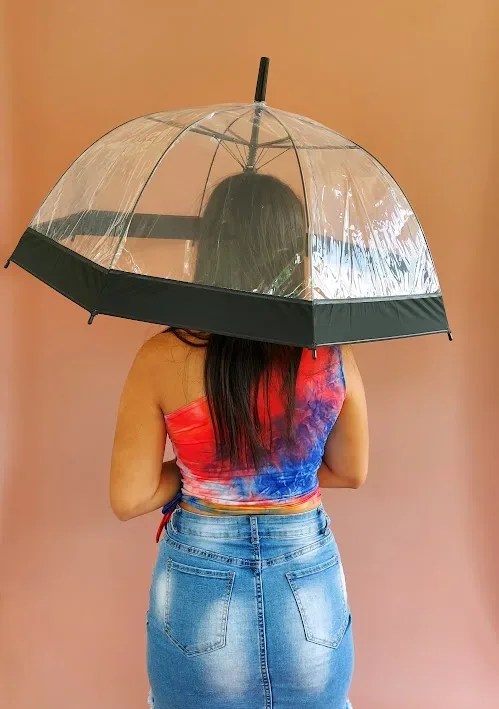 Sombrilla grande transparente