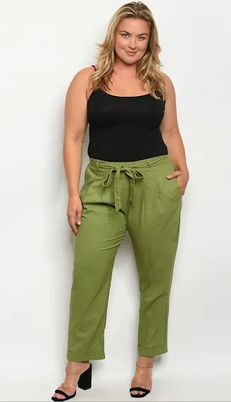 Pantalón para dama color verde musgo