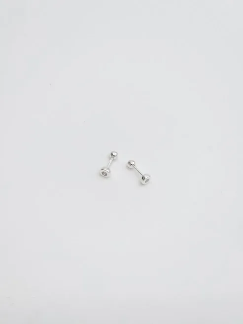 Aretes plata 925 para dama color plata diseño de chispa