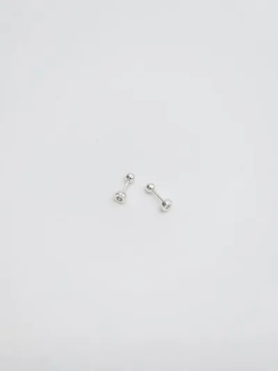 Aretes plata 925 para dama color plata diseño de chispa