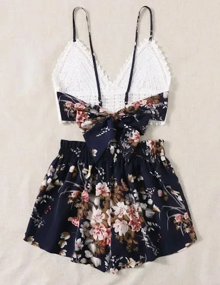 Conjunto para dama diseño floral