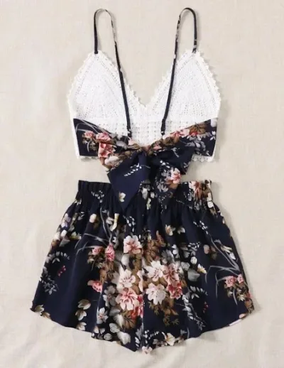 Conjunto para dama diseño floral