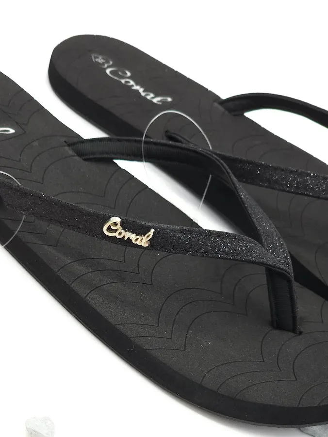 Sandalias Uvita Black Pu Coral para dama