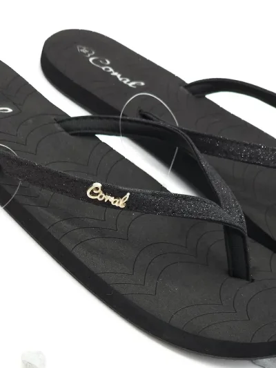 Sandalias Uvita Black Pu Coral para dama