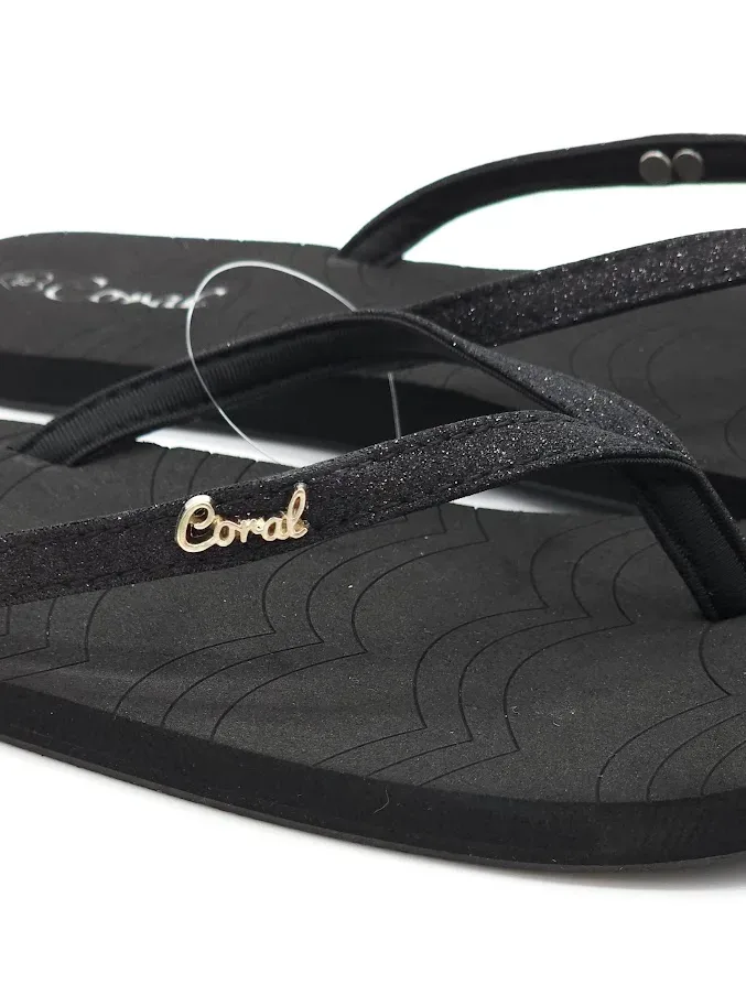 Sandalias Uvita Black Pu Coral para dama