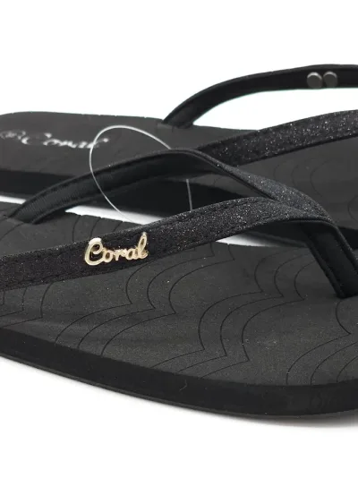 Sandalias Uvita Black Pu Coral para dama